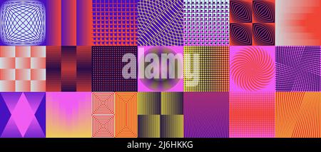 Abstract monochrome vector graphics with digital transition effect. Brutalist style futuristic pattern built with distorted geometric shapes, random f Stock Vector