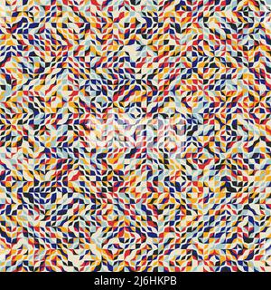 Modern mosaic pattern art made with abstract geometric shapes and various color forms. Digital graphics design elements for poster, cover, art, presen Stock Vector