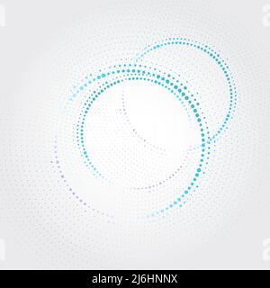 Technology circle with dots. Vector illustration Stock Vector