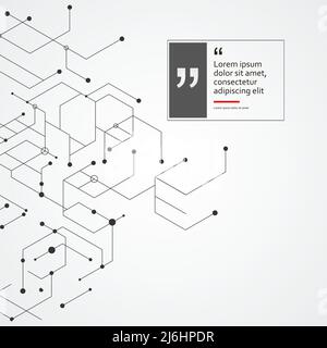 Vector connect lines and dots. Banner template for technology. Stock Vector