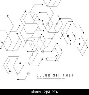 Vector connect lines and dots. Banner template for technology Stock ...