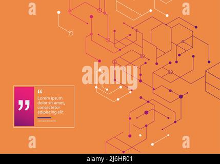Abstract structures of a hexagonal model. Brochure design Stock Vector