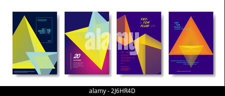 Minimal Vector covers design. Cool halftone gradients. Future poster template. Stock Vector