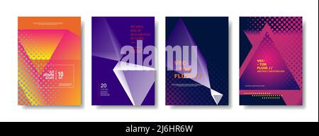 Minimal Vector covers design. Cool halftone gradients. Future Poster template. Stock Vector