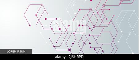 bright abstract molecule on a white background. Stock Vector