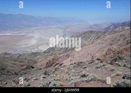 Dante's view which overlooks Death Valley in California. Stock Photo