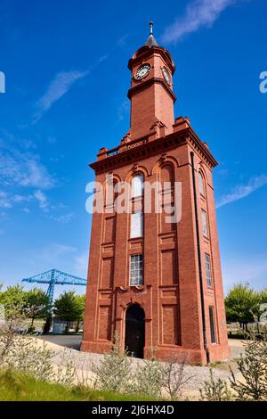 Middlesbrough docks clock tower Stock Photo