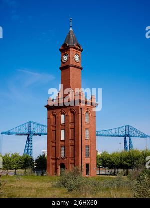 Middlesbrough docks clock tower Stock Photo