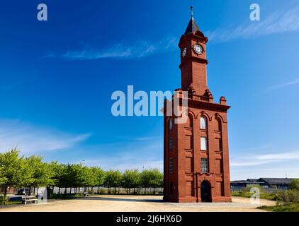 Middlesbrough docks clock tower Stock Photo