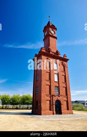 Middlesbrough docks clock tower Stock Photo