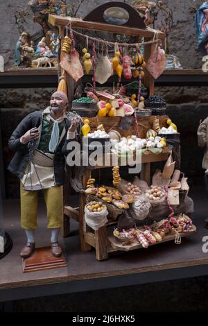 Hand Made Model Vegetable Stall on sale in Naples Italy Stock Photo