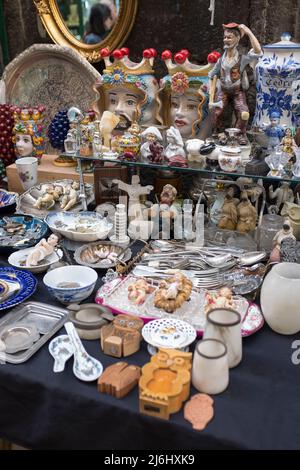 Antique Shop Display Spaccanapoli Naples Italy Stock Photo