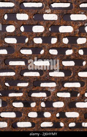 old metal Rusty grid background full frame. High quality photo Stock Photo