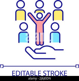 Socialization RGB color icon Stock Vector