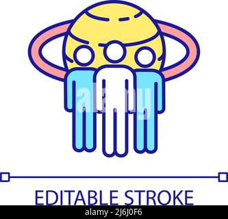 Space organization RGB color icon Stock Vector
