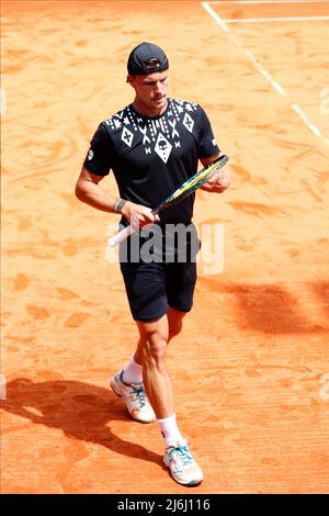 22th Apr 2022; RCT Barceloona, Barcelona, Spain; Barcelona Open Banc Sabadell, ESP: Barcelona Open Banc Sabadell 2022 - Day five; Marton Fucsovics Stock Photo