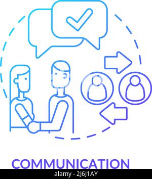 Communication blue gradient concept icon Stock Vector