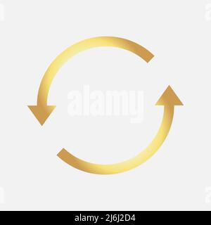 Illustration vector design of golden arrow cycle Stock Vector