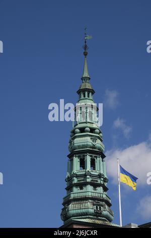 Copenhagen/Denmark/.02 May2022/.Tourist ready for   canal boat cruise in l Copenhagen. channel in danish capital.(Photo..Francis Dean/Dean Pictures) Stock Photo