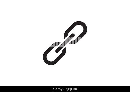 Chain link icon. Connection sign vector illustration. Linked interface web design. Stock Vector