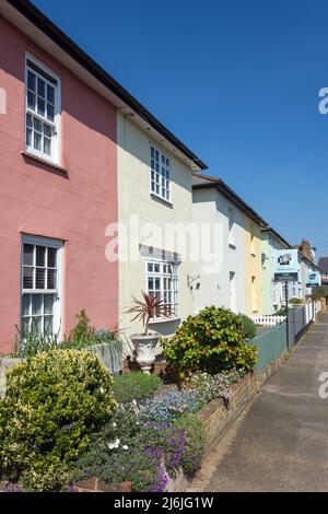 Colourful cottages, Cottage Grove, Surbiton, Royal Borough of Kingston upon Thames, Greater London, England, United Kingdom Stock Photo