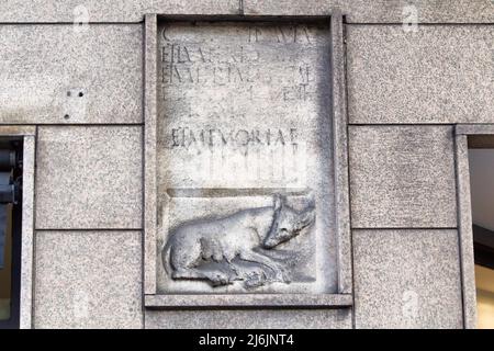 She wolf - ancient pagan symbol - bas-relief - corso Venezia - Milan ...