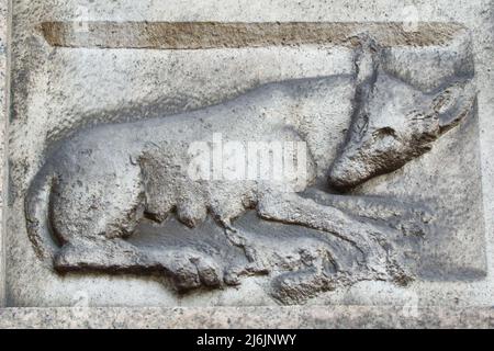 She wolf - ancient pagan symbol - bas-relief - corso Venezia - Milan ...