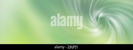 Summer green spiral vortex soft blurred abstract gradient background banner, header texture. Wide screen wallpaper. Panoramic web banner with copy spa Stock Photo
