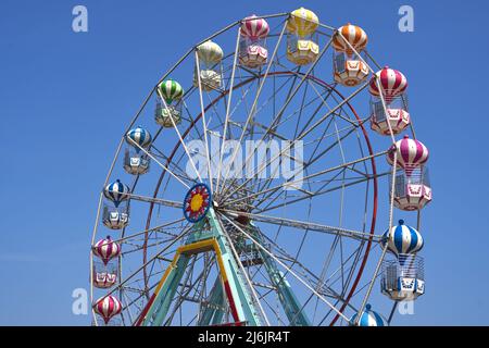 Big Ferris wheel ride at Skegness, UK Stock Photo