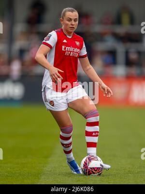 Arsenal’s Noelle Maritz in action during the Barclays FA Women's Super League match at the LV Bet Stadium Meadow Park, Borehamwood. Picture date: Sunday May 1, 2022. Stock Photo