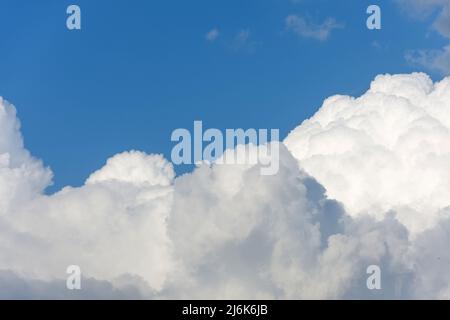 Natural daylight and white clouds floating on blue sky Stock Photo