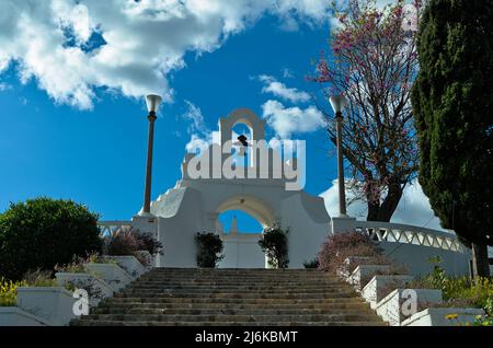 Stairway to the Castle of Aljustrel in Alentejo, Portugal Stock Photo