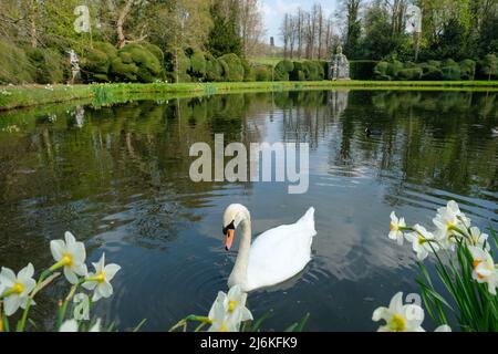 Melbourne Hall & Gardens, Derbyshire, UK. A stately home and 18th century listed gardens Stock Photo