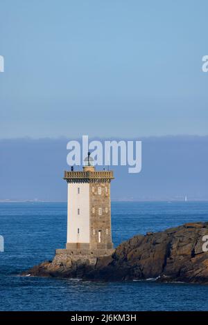 Le Conquet with Phare de Kermorvan, Brittany, France Stock Photo