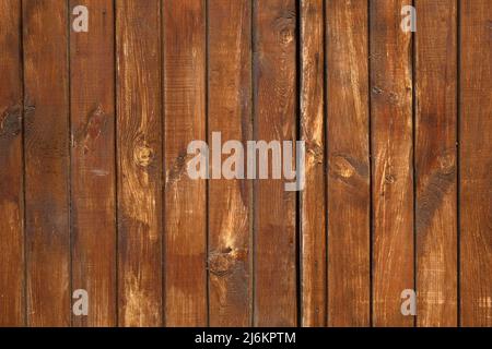 Wooden brown boards background. Old fence boards at home. Rough board surface. Grunge wood background. Old wood painted floor. Stock Photo