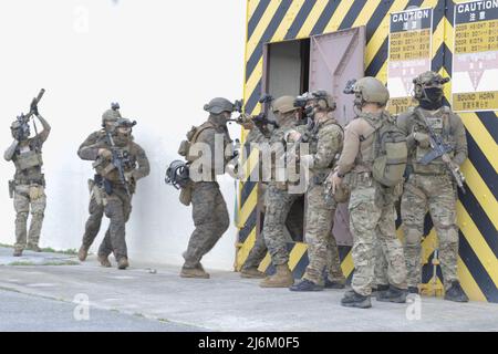 U.S. Marines with Force Reconnaissance Company, III Marine