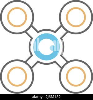 Drone icon logo design illustration vector template Stock Vector