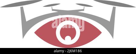 Drone icon logo design illustration vector template Stock Vector
