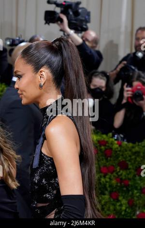 Joan Smalls attends the 2022 Met Gala, Held at the Metropolitan Museum