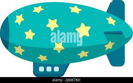 Colorful airship ( blimp ) vector illustration Stock Vector