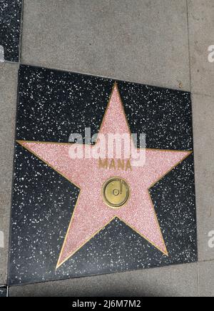 Los Angeles, California, USA 25th April 2022 Mana Star on the Hollywood Walk of Fame on April 25, 2022 in Los Angeles, California, USA. Photo by Barry King/Alamy Stock Photo Stock Photo
