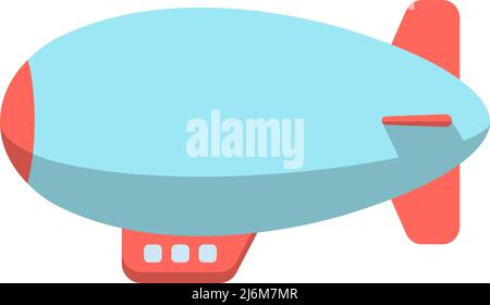 Colorful airship ( blimp ) vector illustration Stock Vector