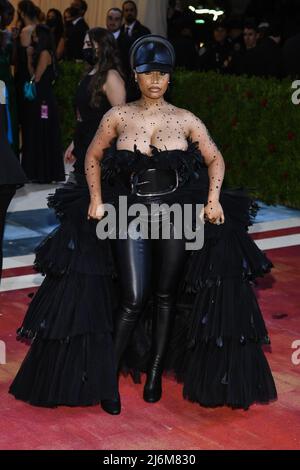 New York, USA. 2nd May, 2022. Nicki Minaj wearing Burberry while