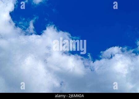 Natural daylight and white clouds floating on blue sky Stock Photo