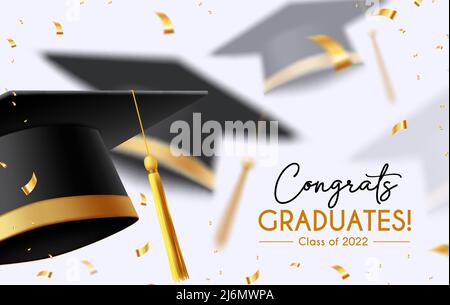 Elegant gold graduation cap design featuring Class of 2026 text and ...