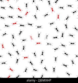 Vector Ants Seamless Pattern Stock Vector