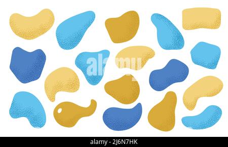 Set of various shapes. Freehand doodle style, modern decoration. Contemporary trendy vector illustration for fabric, wrapping, textile, wallpaper, clothing, surface texture, prints. Stock Vector