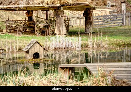 Traditional Austrian house, HDR Image Stock Photo