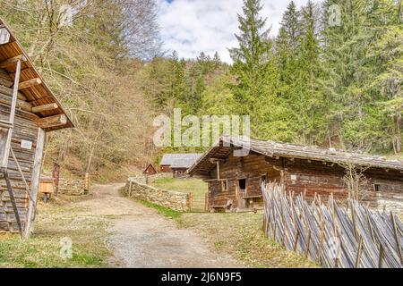 Traditional Austrian house, HDR Image Stock Photo