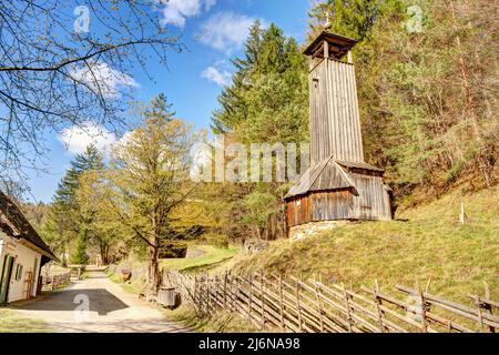 Traditional Austrian house, HDR Image Stock Photo